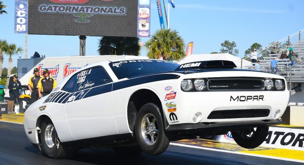 White Dodge Challenger Drag Pak