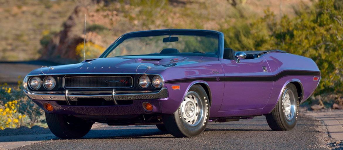 1970 Plum Crazy Challenger R/T convertible