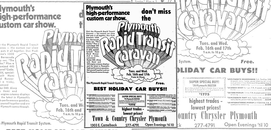 old rapid transit caravan advertisement