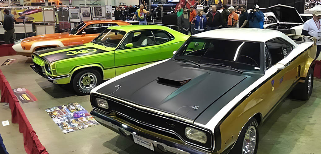 RTS vehicles on display at a car show