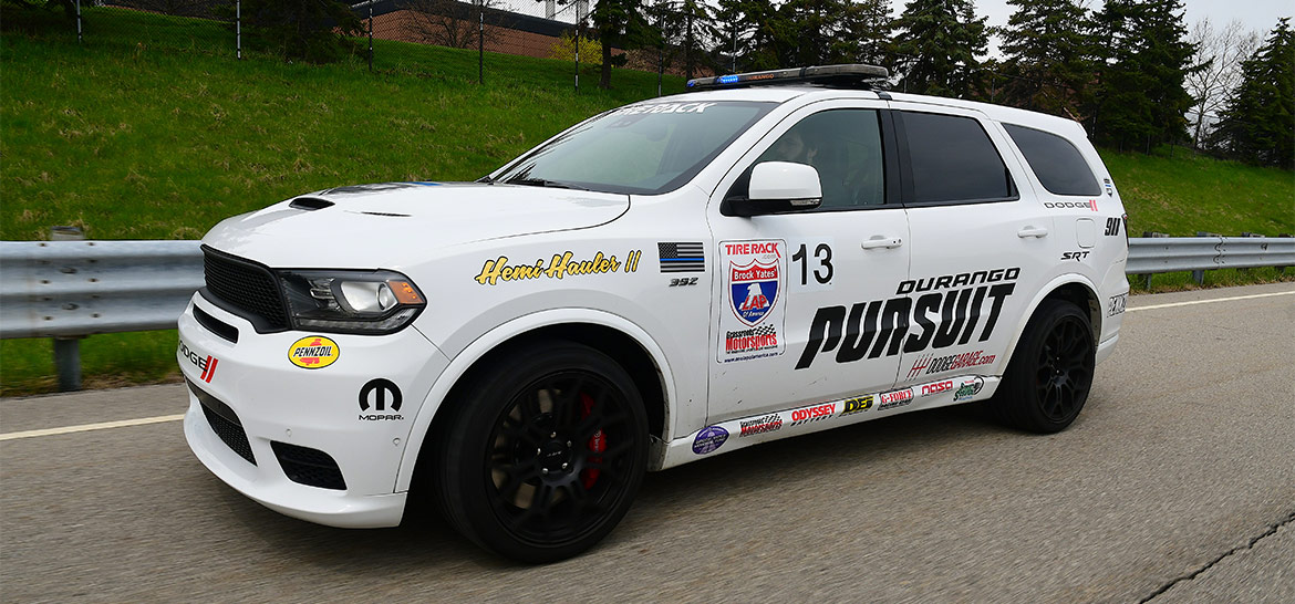 Dodge Durango SRT Pursuit driving along a road