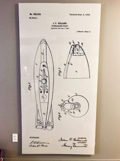 Blueprint of the first submarine