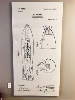 Blueprint of the first submarine