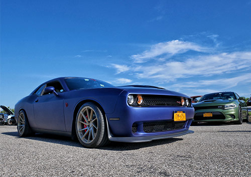 Rows of cars at Oak Beach Long Island NY C&C