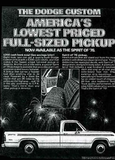 a flyer advertising the dodge pickup