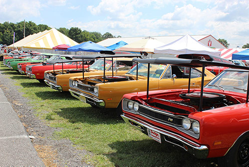 cars lined up outside