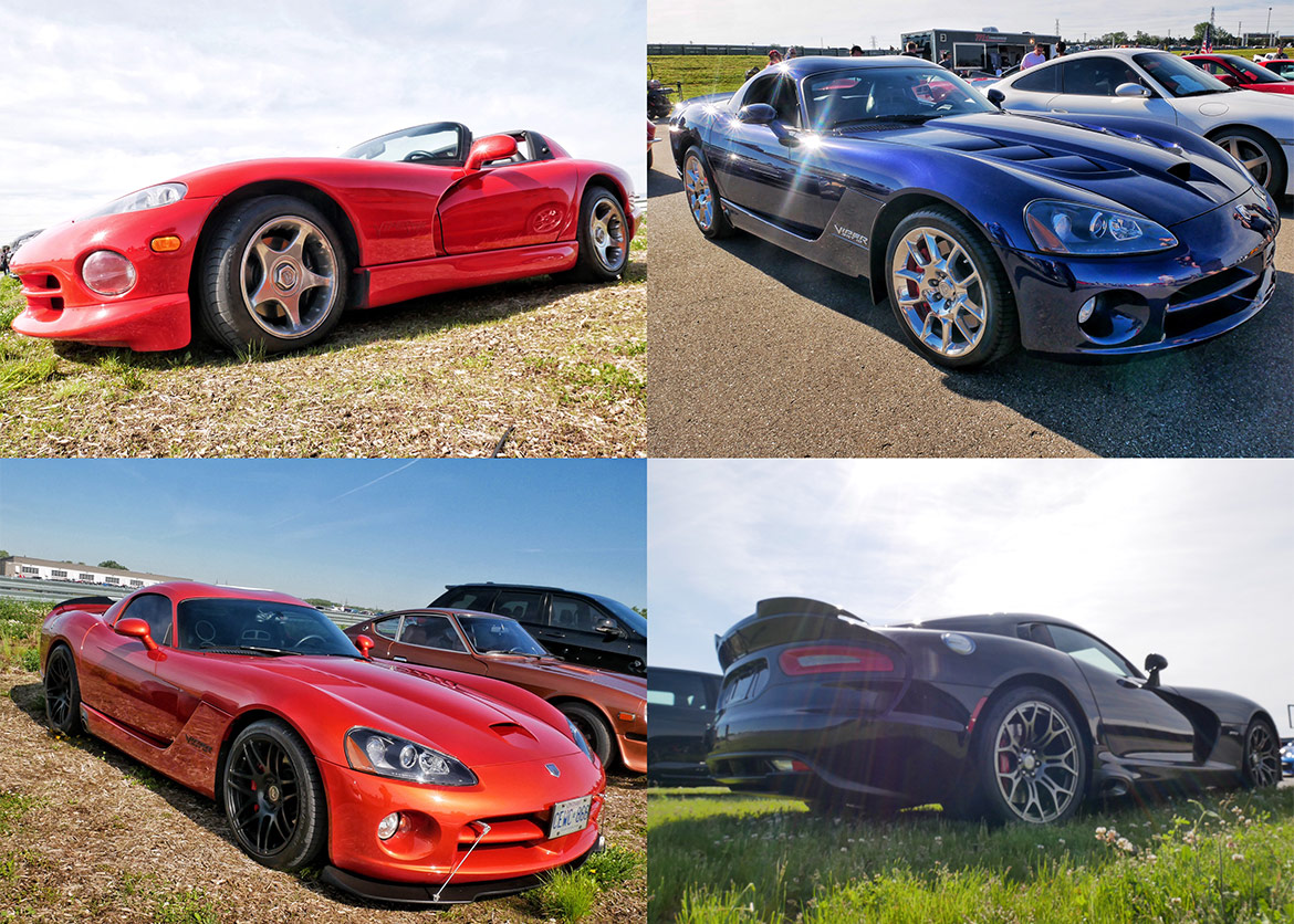 second, third, fourth and fifth generation dodge vipers 