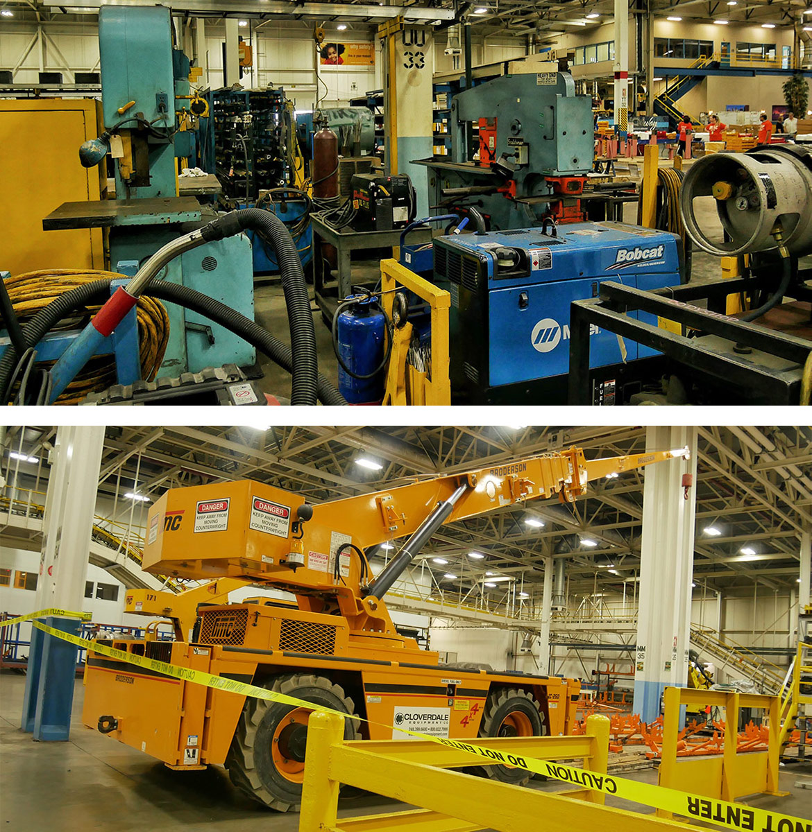 equipment inside an assembly plant