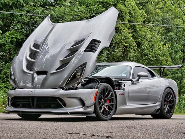 Dodge Viper ACR-e with the hood open