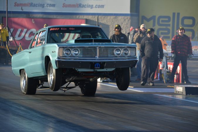vehicle on the drag strip