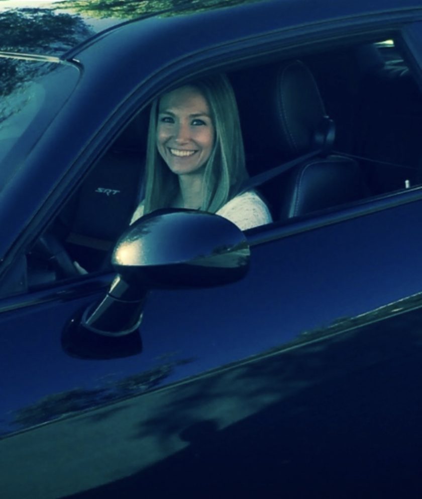 teen girl in a car