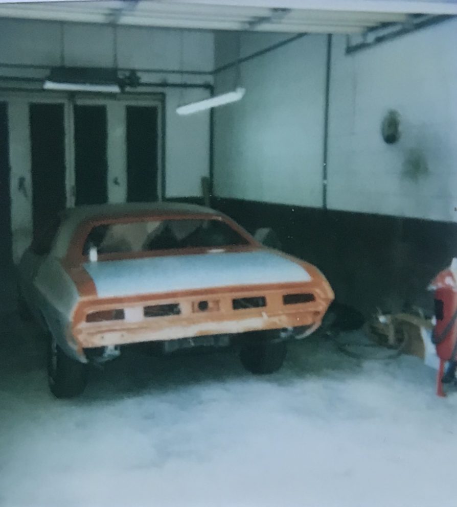vehicle in a garage
