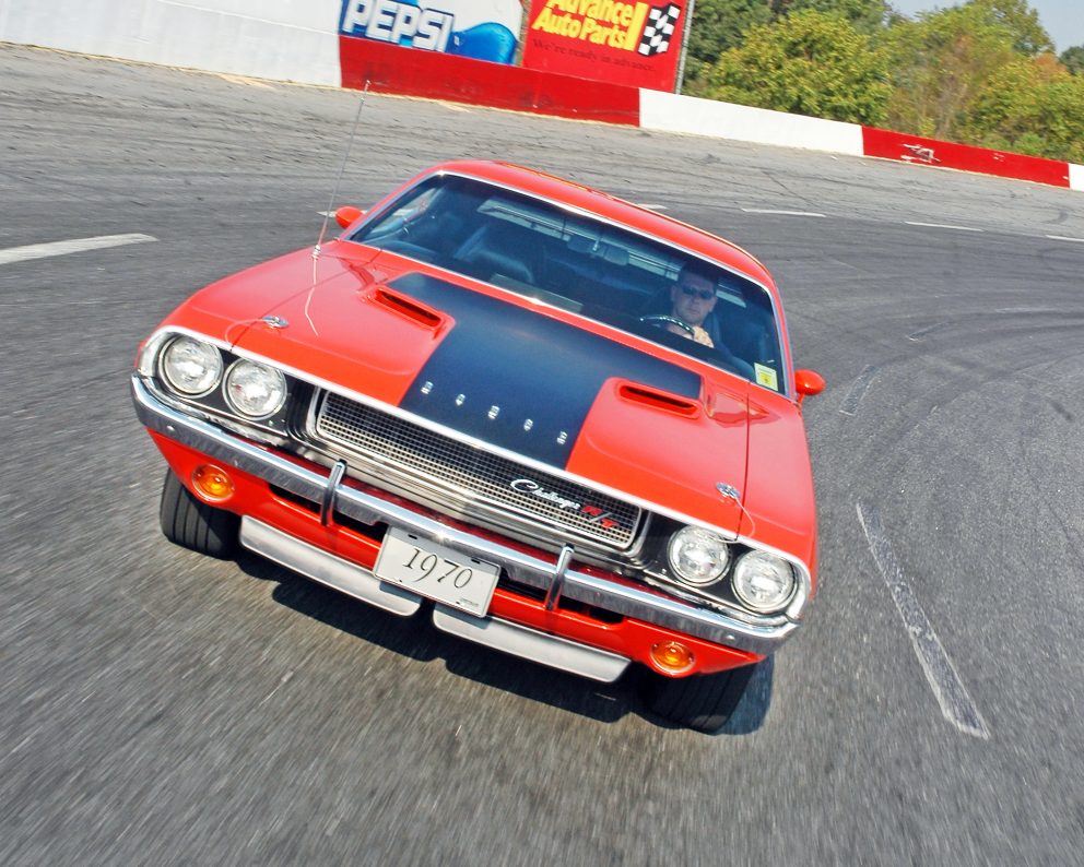 1970 Dodge Challenger R/T driving on the road