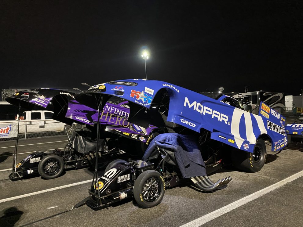 Jack Beckman and Matt Hagan's funny cars