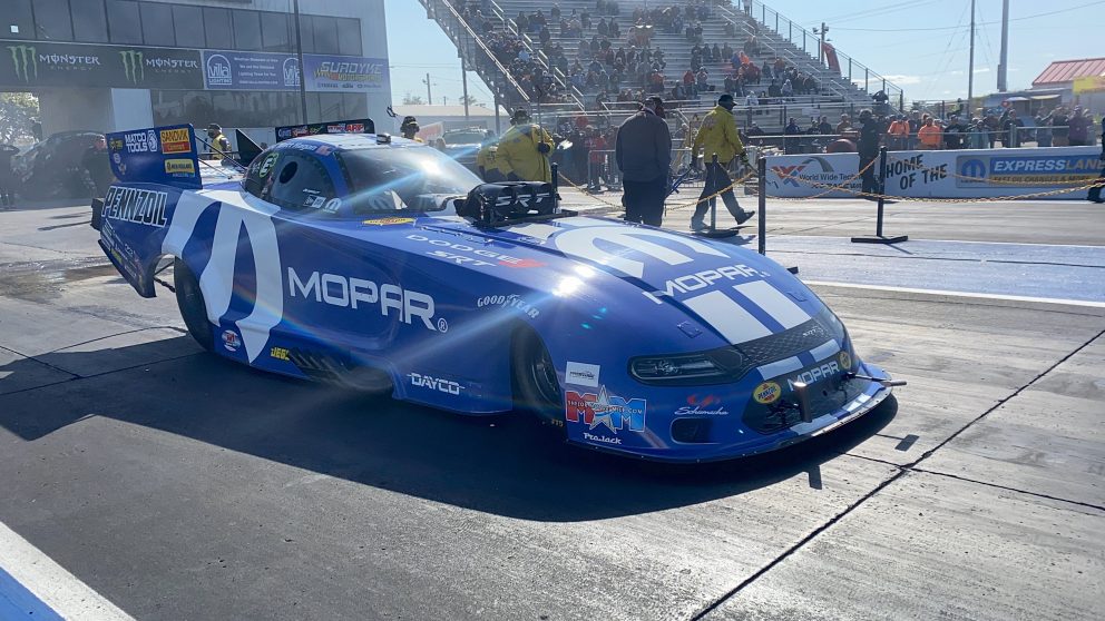 Matt Hagan getting ready to race