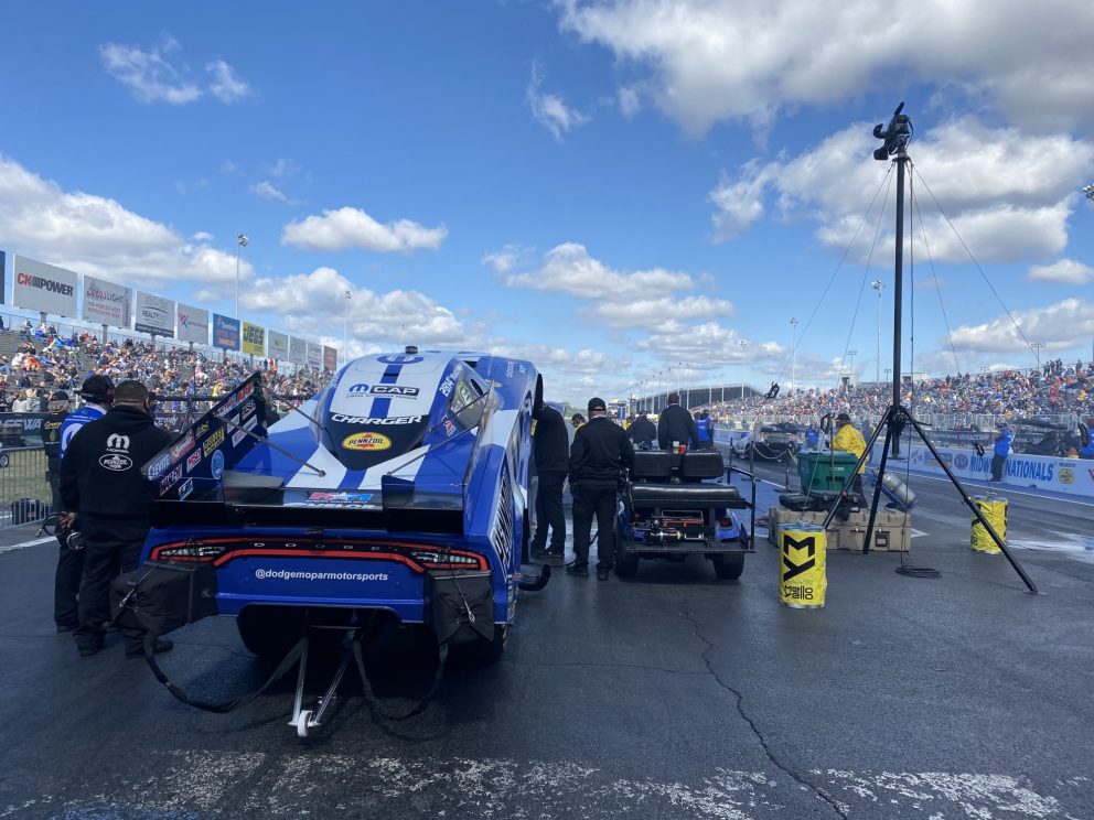 Matt Hagan getting ready to race