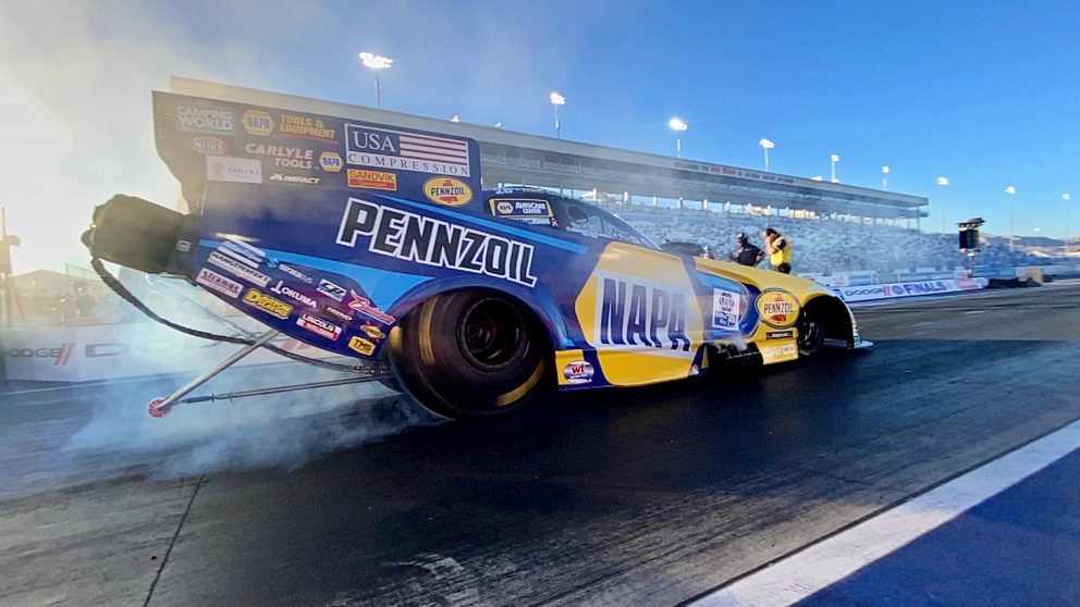 Ron Capps doing a burnout