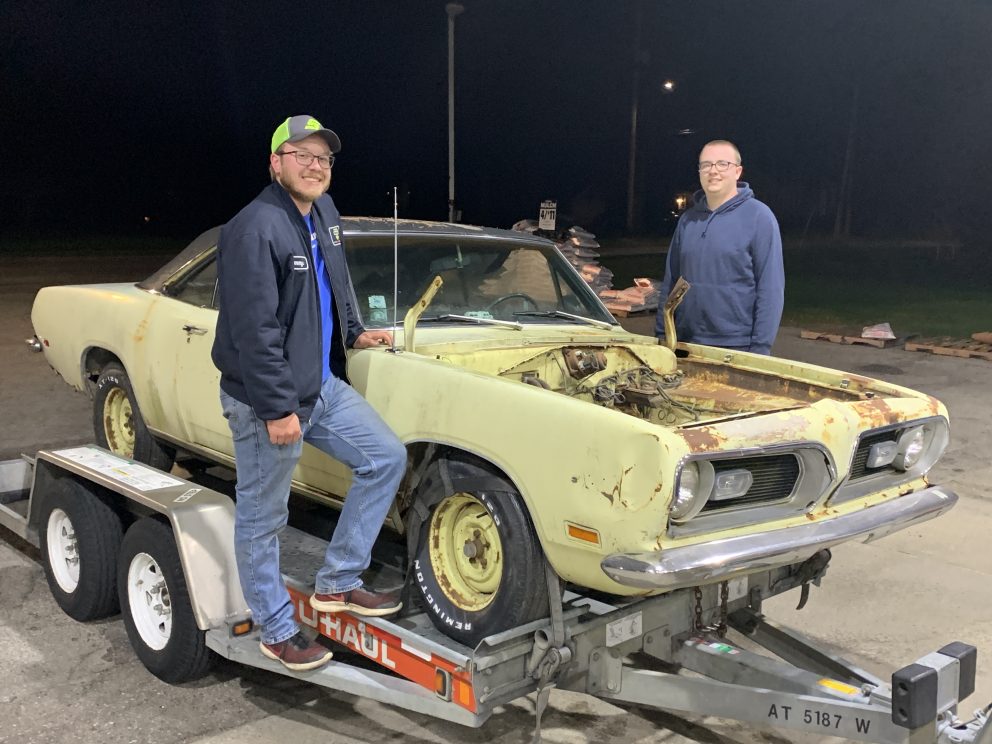 Millenial Mopar Owner - Posing with vehicle on trailer