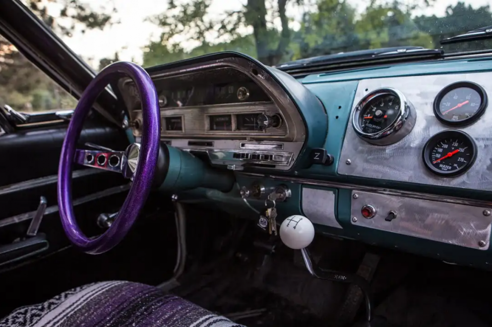 interior of 1963 440 Dodge station wagon
