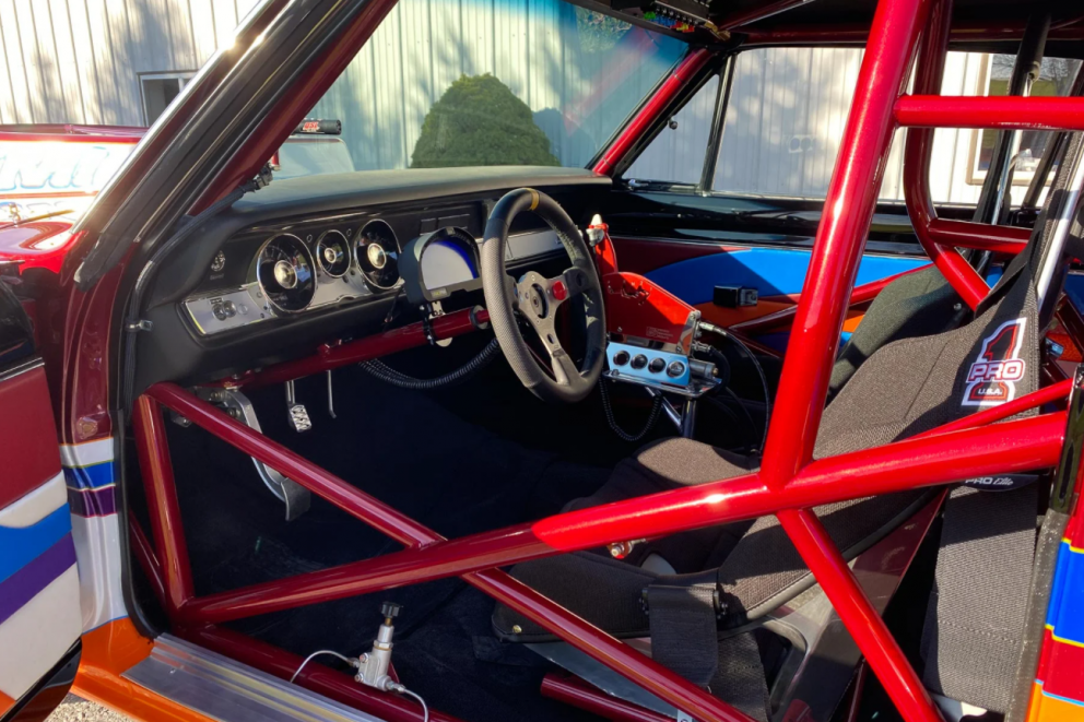 Roll cage inside vehicle