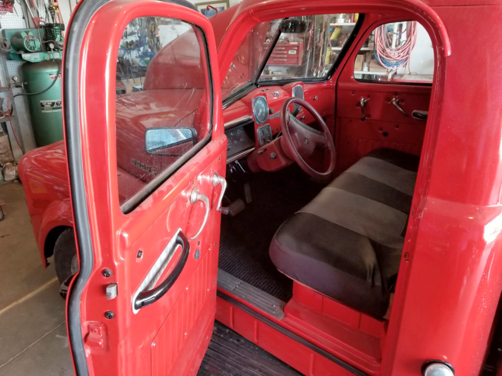 Restored 1951 Dodge B-2-B pickup interior