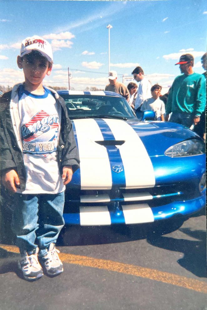 Matt standing in front of a Dodge Viper