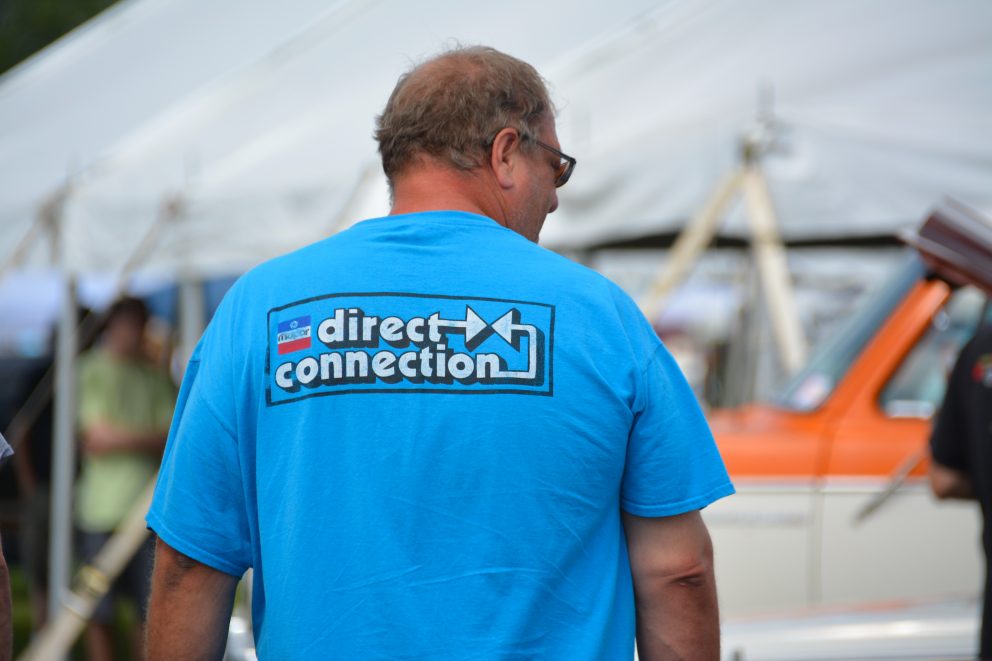 Spectator wearing a Direct Connection t-shirt