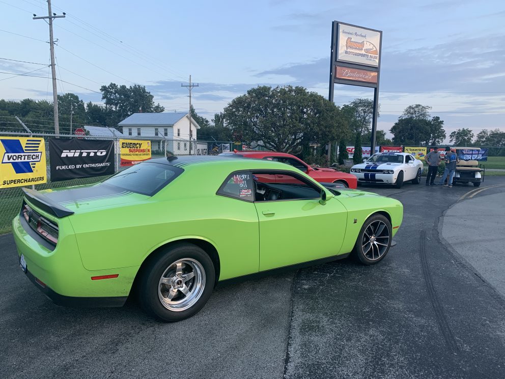 Challenger getting ready to drag race