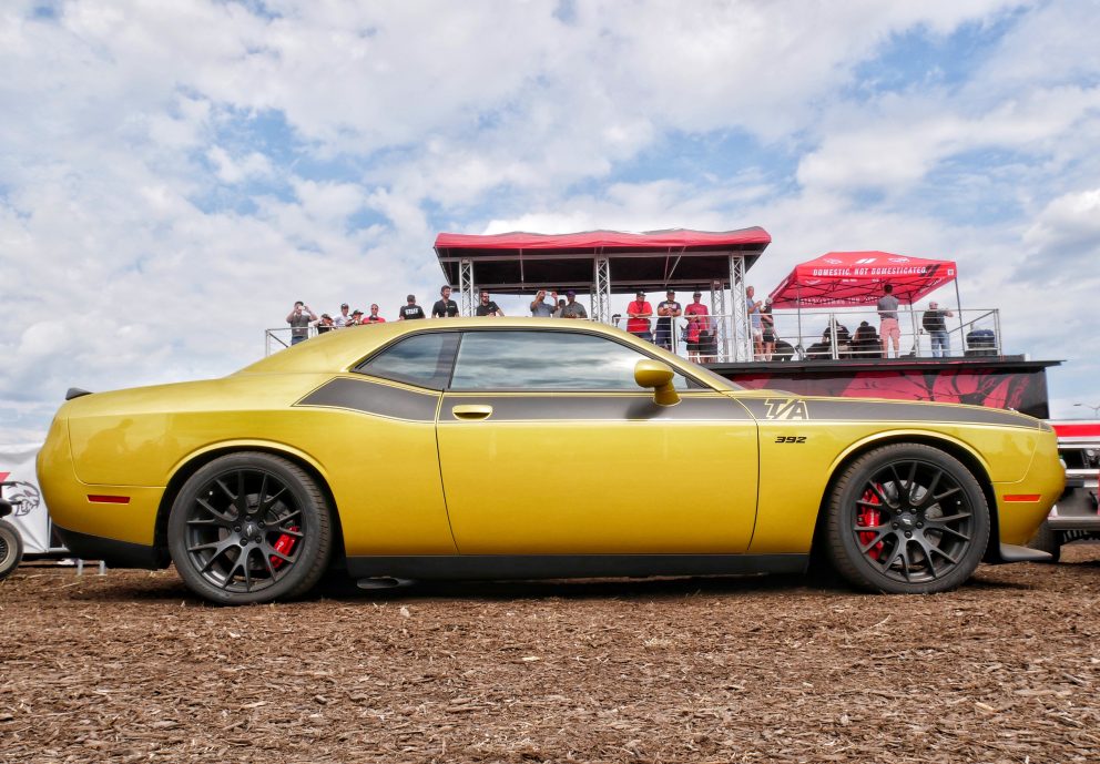 Challenger on display at Roadkill Nights Powered by Dodge
