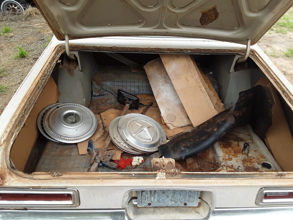 1963 Dodge 440 trunk interior