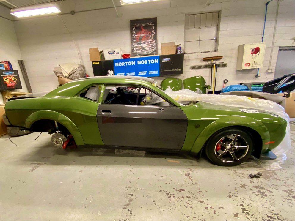 Challenger being worked on