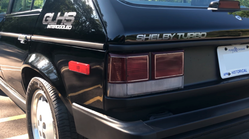 1986 Dodge Shelby Omni GLHS back three-quarter view