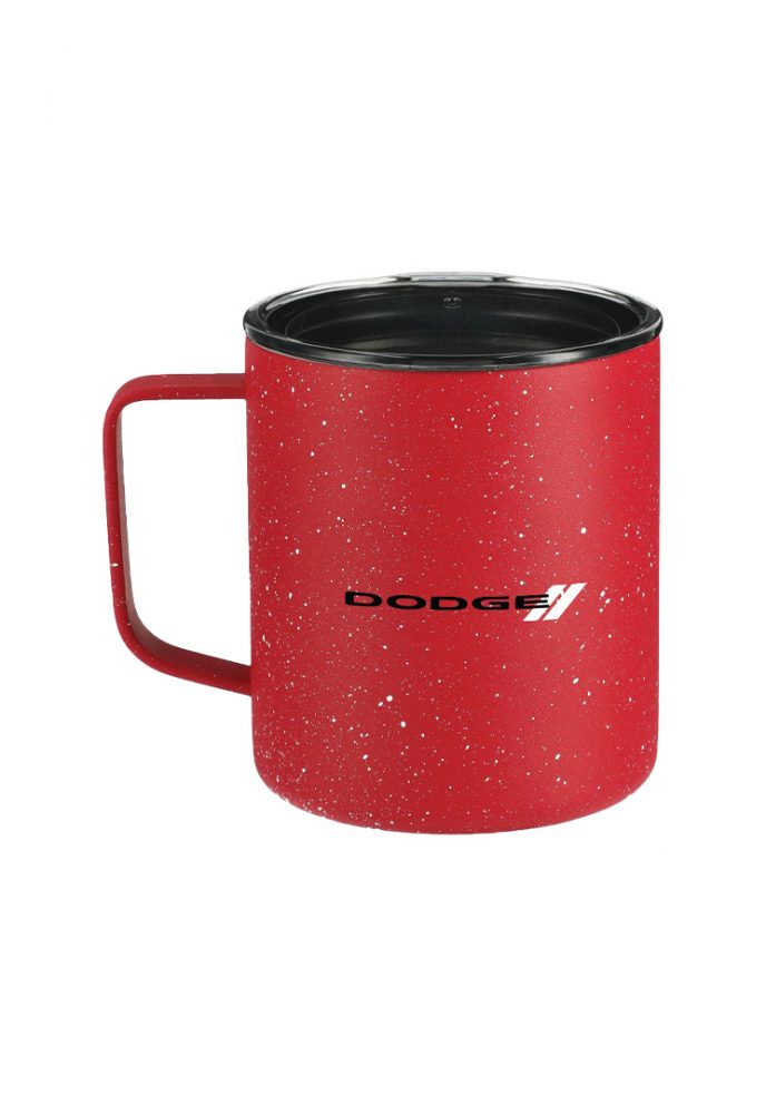 red Dodge travel mug