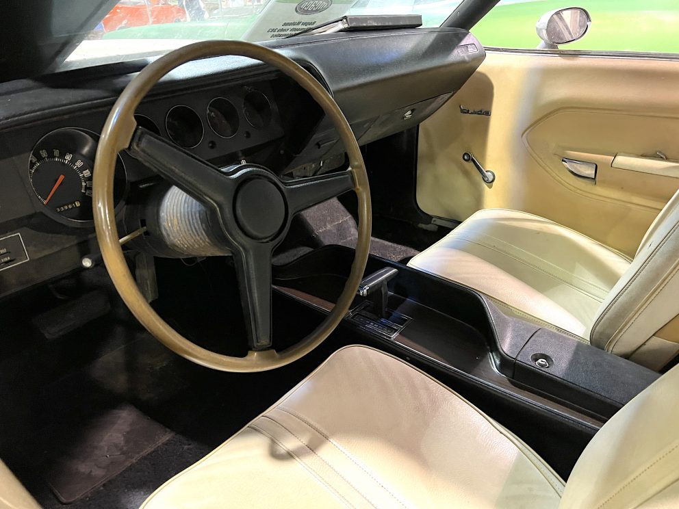 Interior of vintage Plymouth vehicle