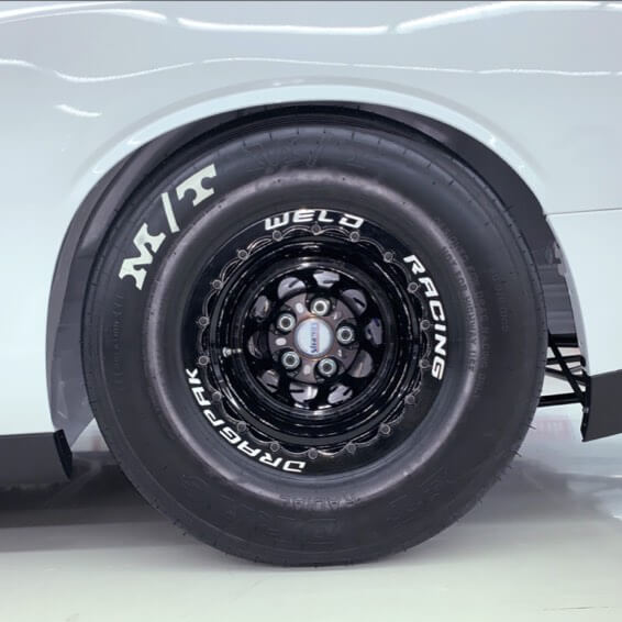 Drag Pak Rear Driver's Tire and Wheel Well