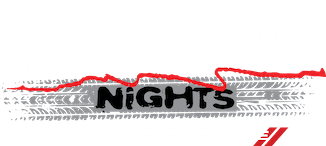 A logo with a tire tread pattern and a caption that reads 'Motortrend Presents: Roadkill Nights, Powered by Dodge'