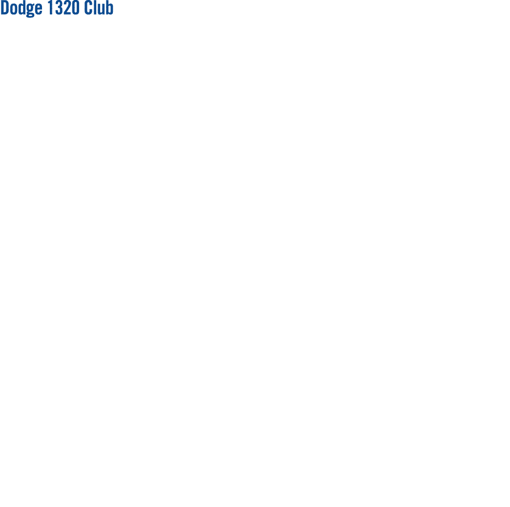 Dodge 1320 Club Dodge is excited to recognize the achievements of enthusiasts competing at their local sanctioned qua...