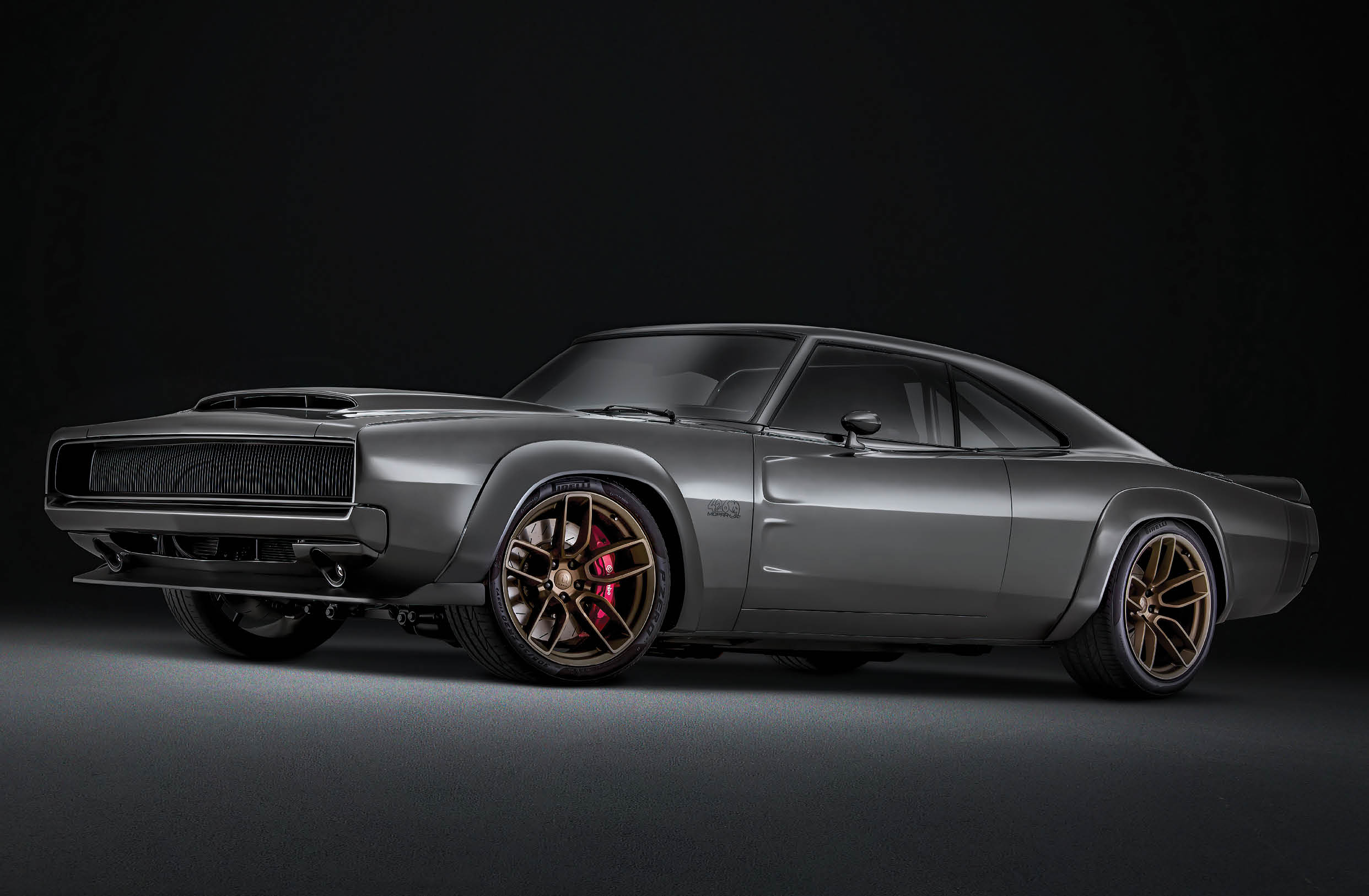 The 1968 Dodge ‚ Super Charger‚   Concept, revealed on October 30, 2018, at the Mopar SEMA Show press briefing in Las Vegas, is the perfect package for highlighting the new ‚  Hellephant‚   426 Supercharged Mopar Crate HEMI¬  Engine and Kit.