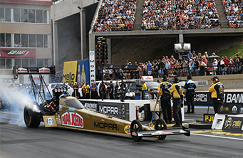 Mopar<sub>®</sub> Celebrates at NHRA Mopar Mile-High Nationals; Kevin Helms Wins Stock Eliminator in Drag Pak Dodge Challenger