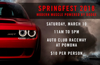 Come Celebrate Dodge Muscle at Spring Fest 2018