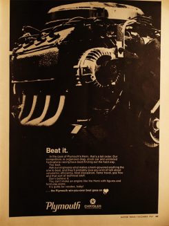 Plymouth Hemi full-page magazine ad