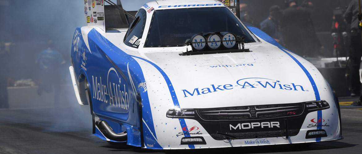 Make-a-wish car racing at Charlotte NHRA Four-Wide Nationals