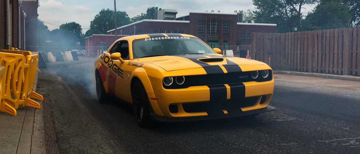 dodge challenger yellow hellcat