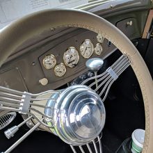 Inside of an old car