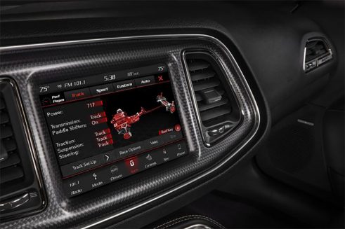 Inderior of SRT Hellcat touchscreen