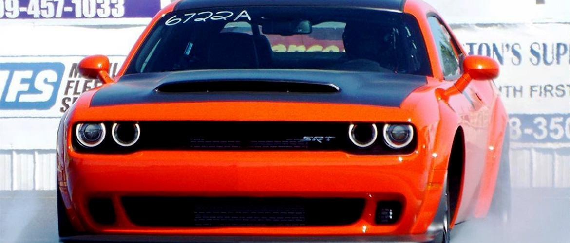 Dodge Demon SRT getting ready to race