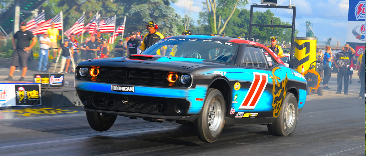 Dodge Challenger racing at the NHRA Summit Nationals