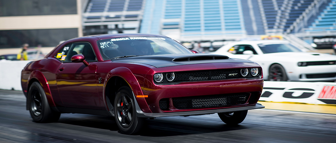 Dark red SRT Challenger