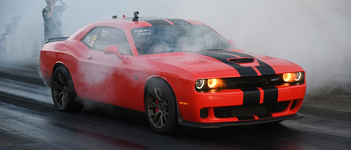 Dodge SRT Hellcat racing at NMCA Super Bowl