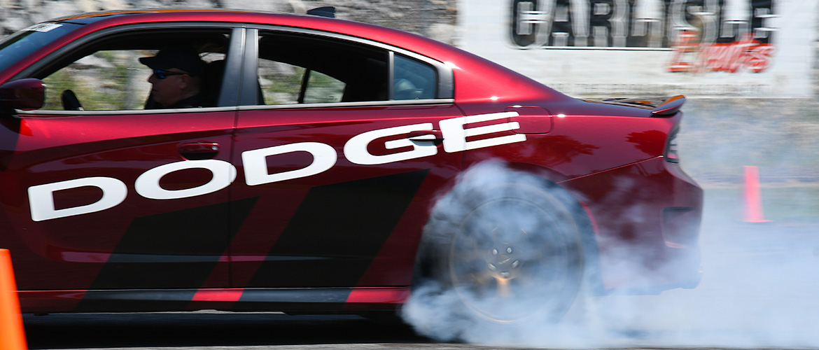 Dodge Charger giving a thrill ride